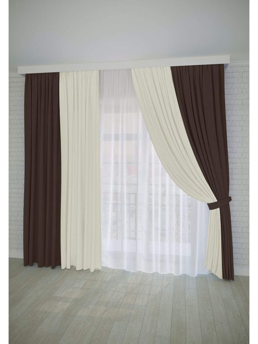 Двухцветные портьеры