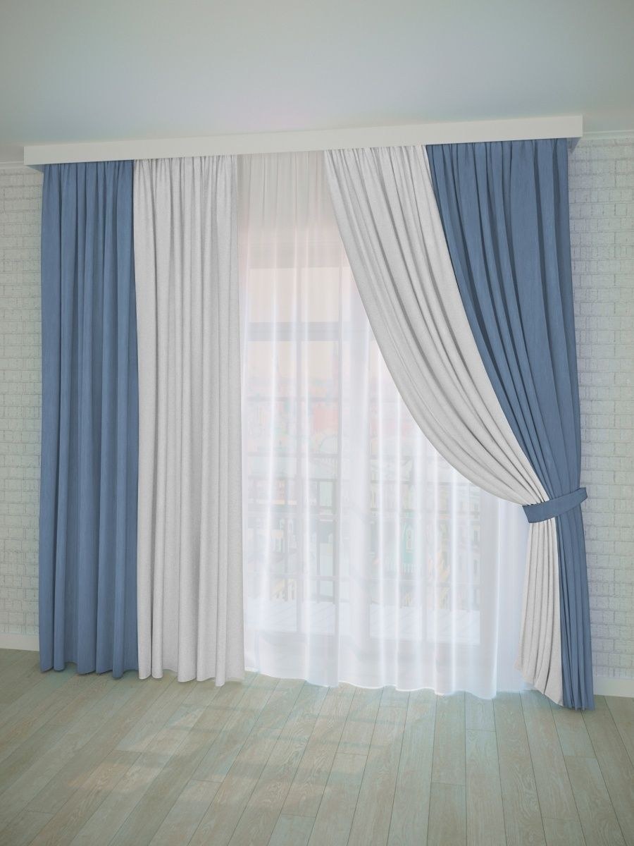 Двухцветные портьеры