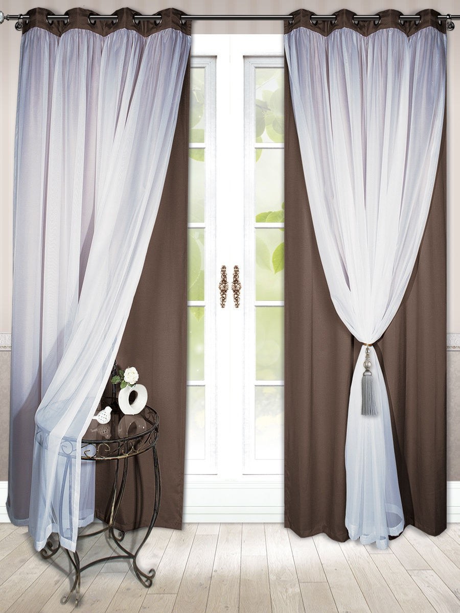 Двухцветные портьеры