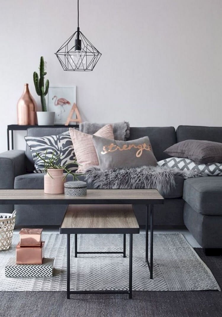 Серый диван Сканди в интерьере