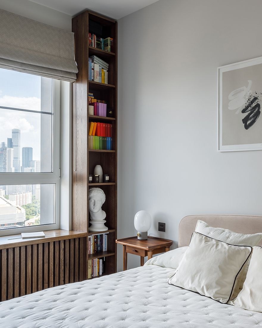 Широкий подоконник в интерьере