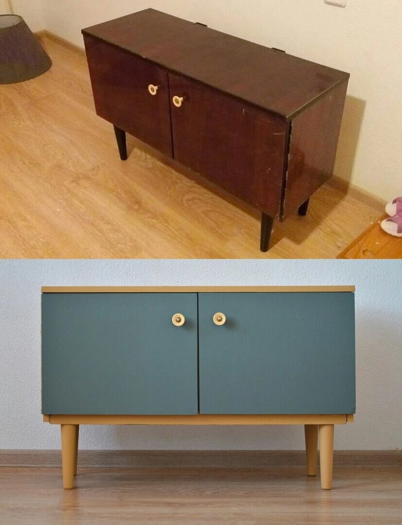 Перекраска старой мебели тумба