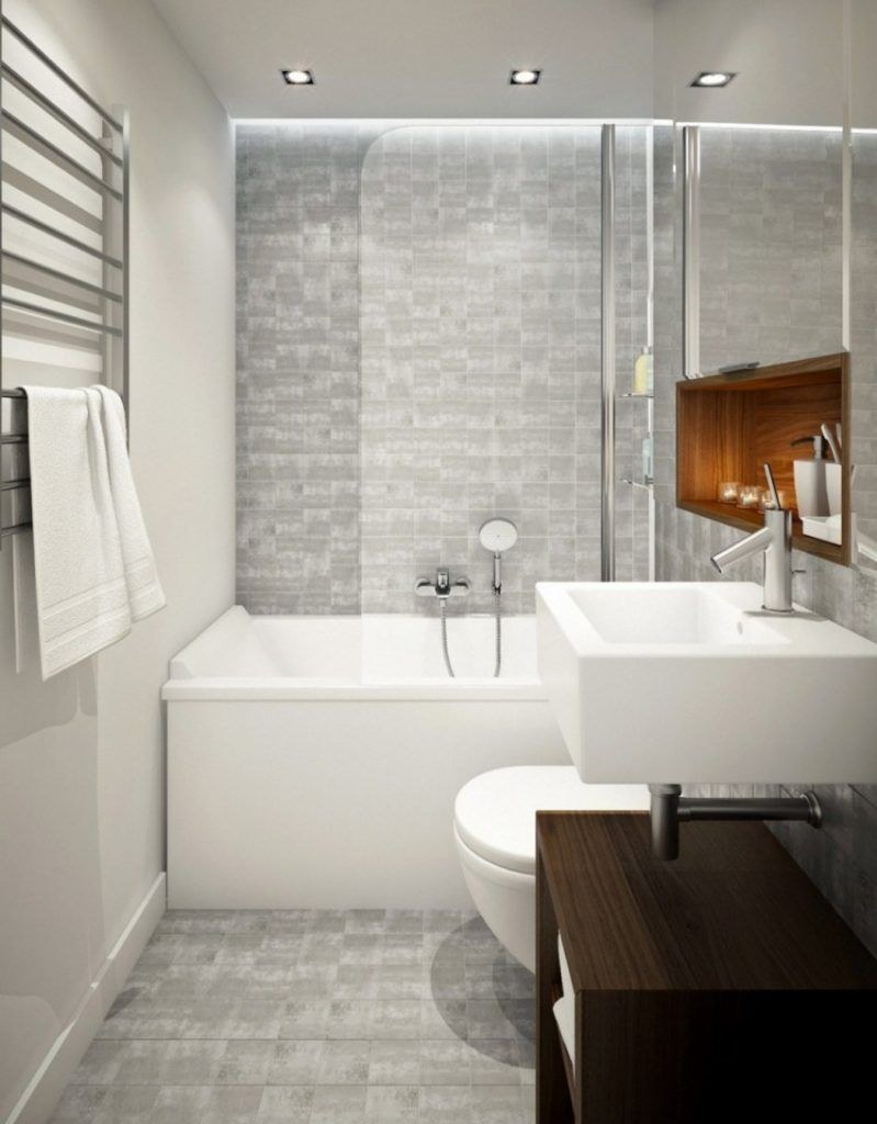 Современная небольшая ванная