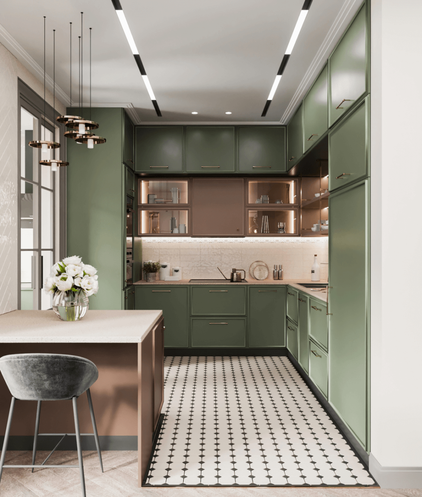 Кухни Неоклассика 2022 изумруд