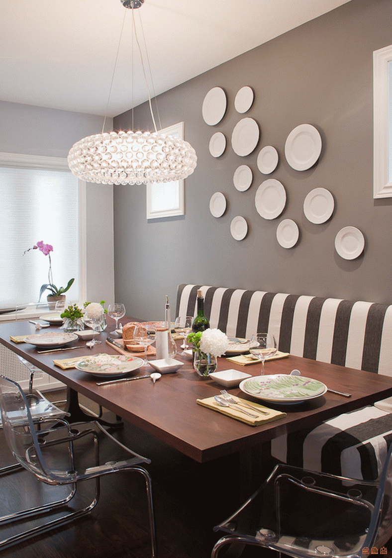 Светильник над обеденным столом на кухне