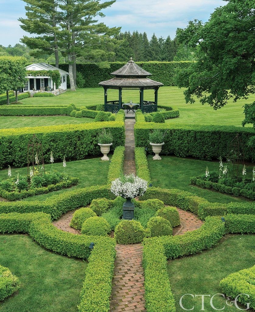 Партерный сад пруд французский стиль