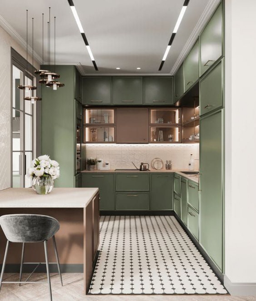 Кухни Неоклассика 2022 изумруд