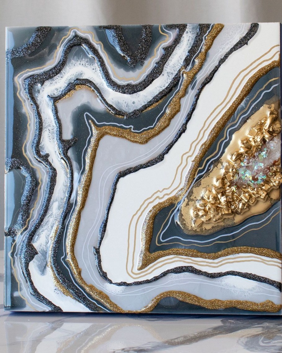 Срез агат жеода арт