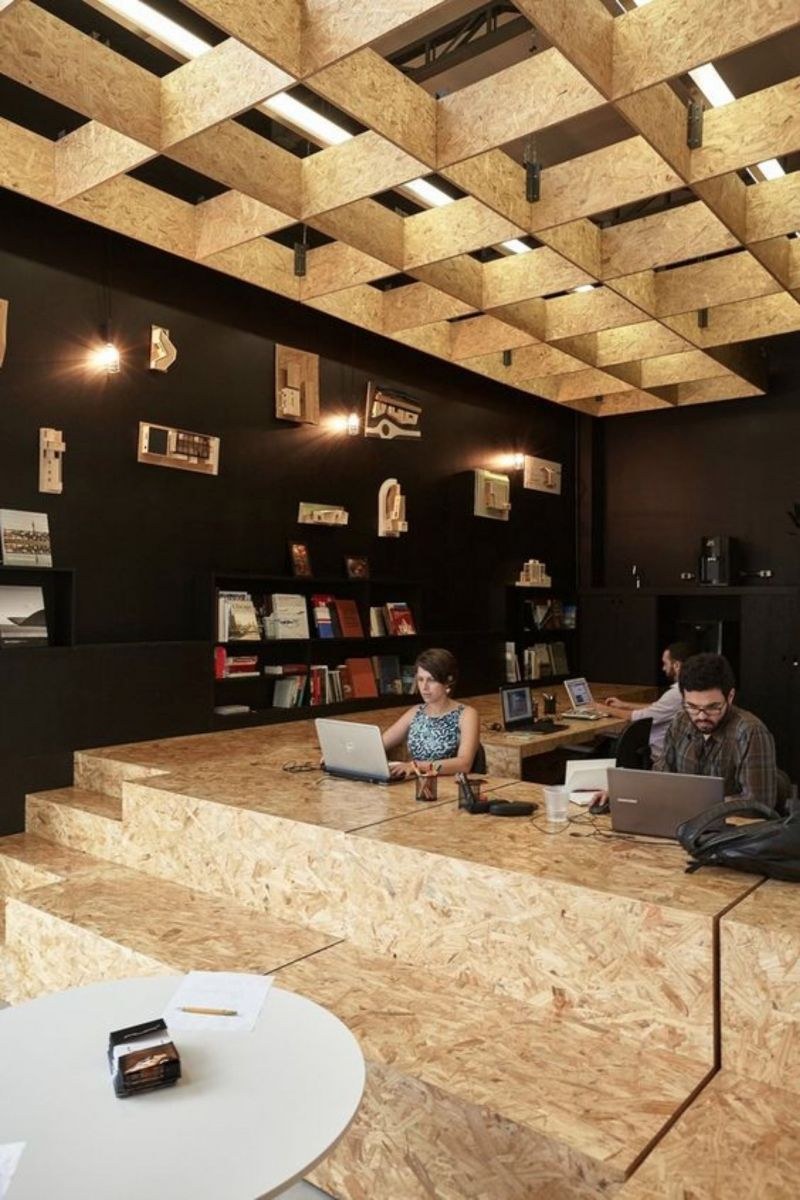 Дизайнерский потолок из ОСБ