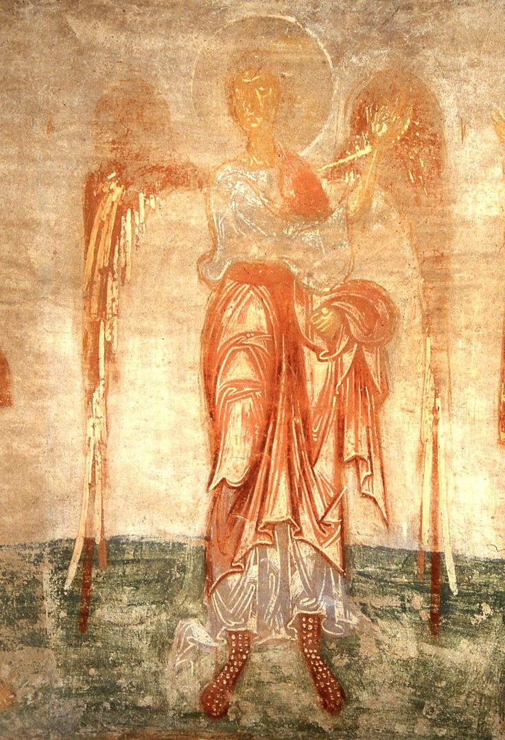 Архангел Гавриил фреска Византия