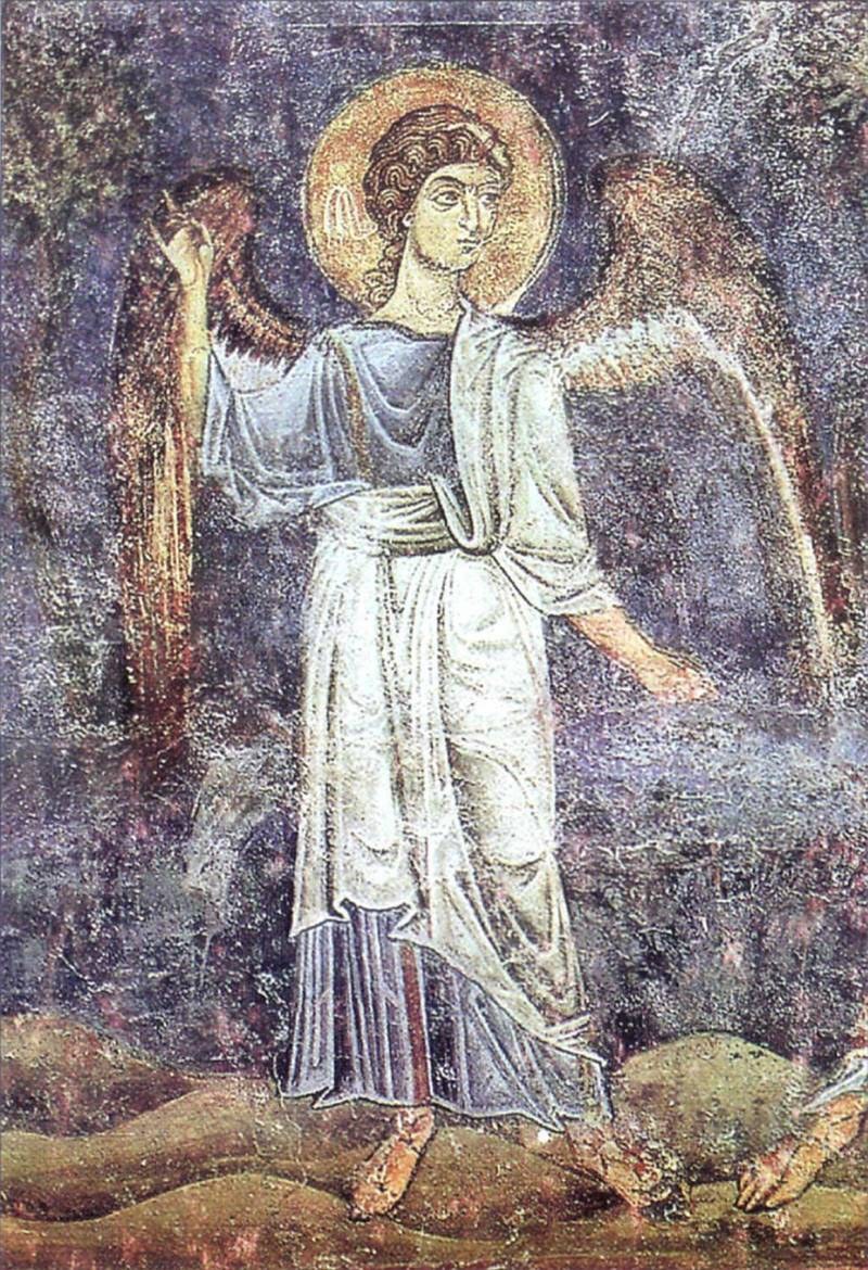 Архангел Гавриил фреска Византия