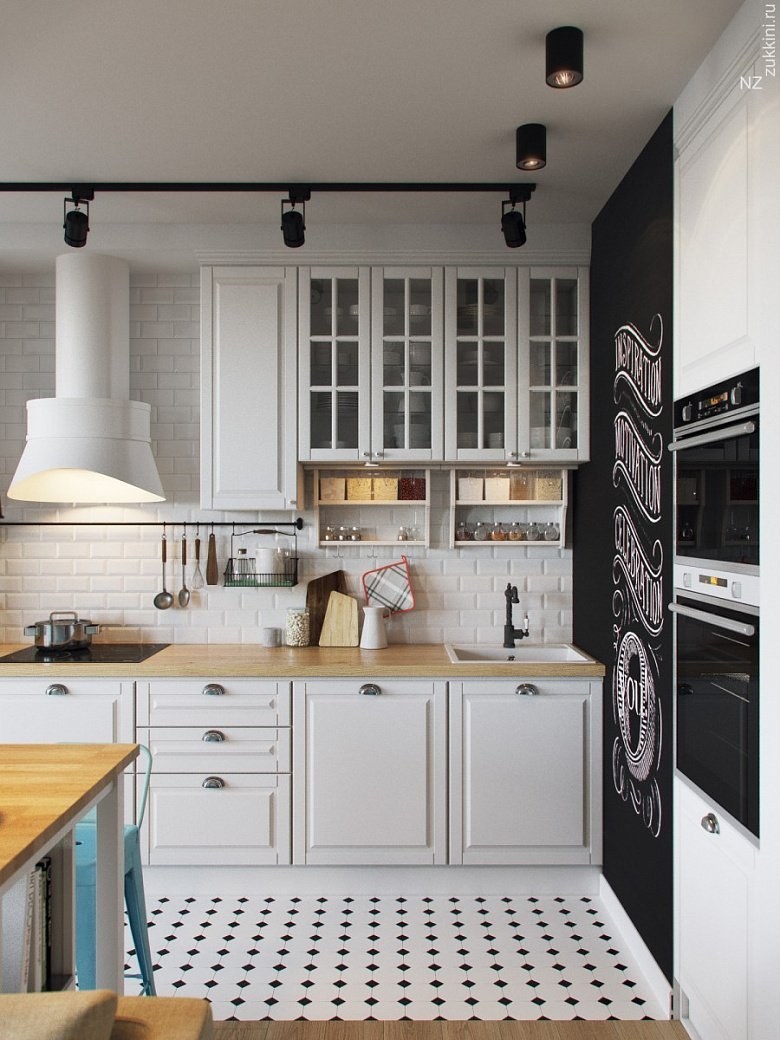 Кухни икеа в стиле Сканди