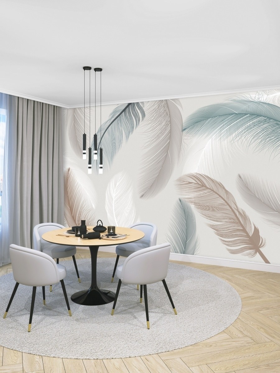 Фотообои на стену перья