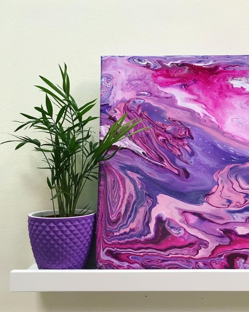 Fluid Art жидкий акрил техника рисования