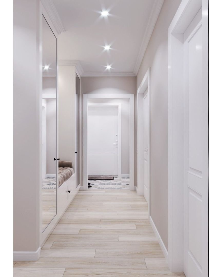 Светло серая прихожая