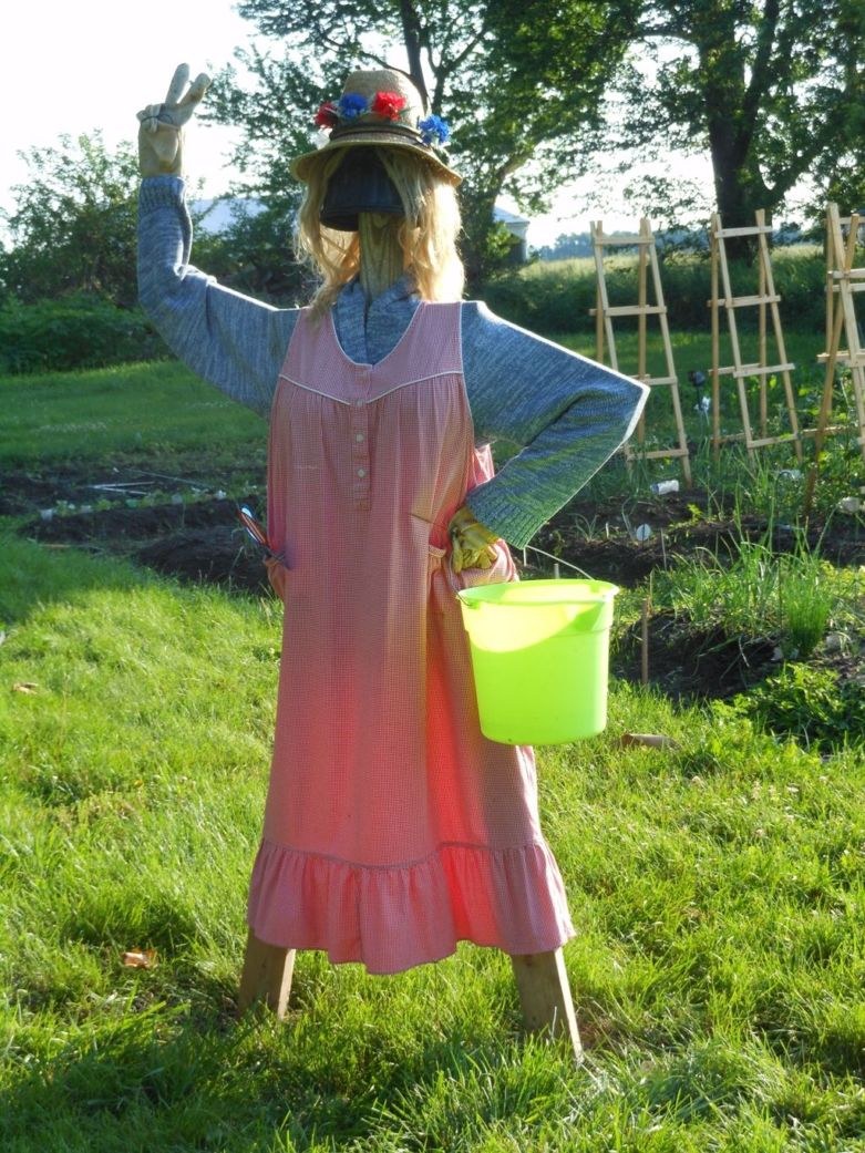 Пугало на огороде своими руками