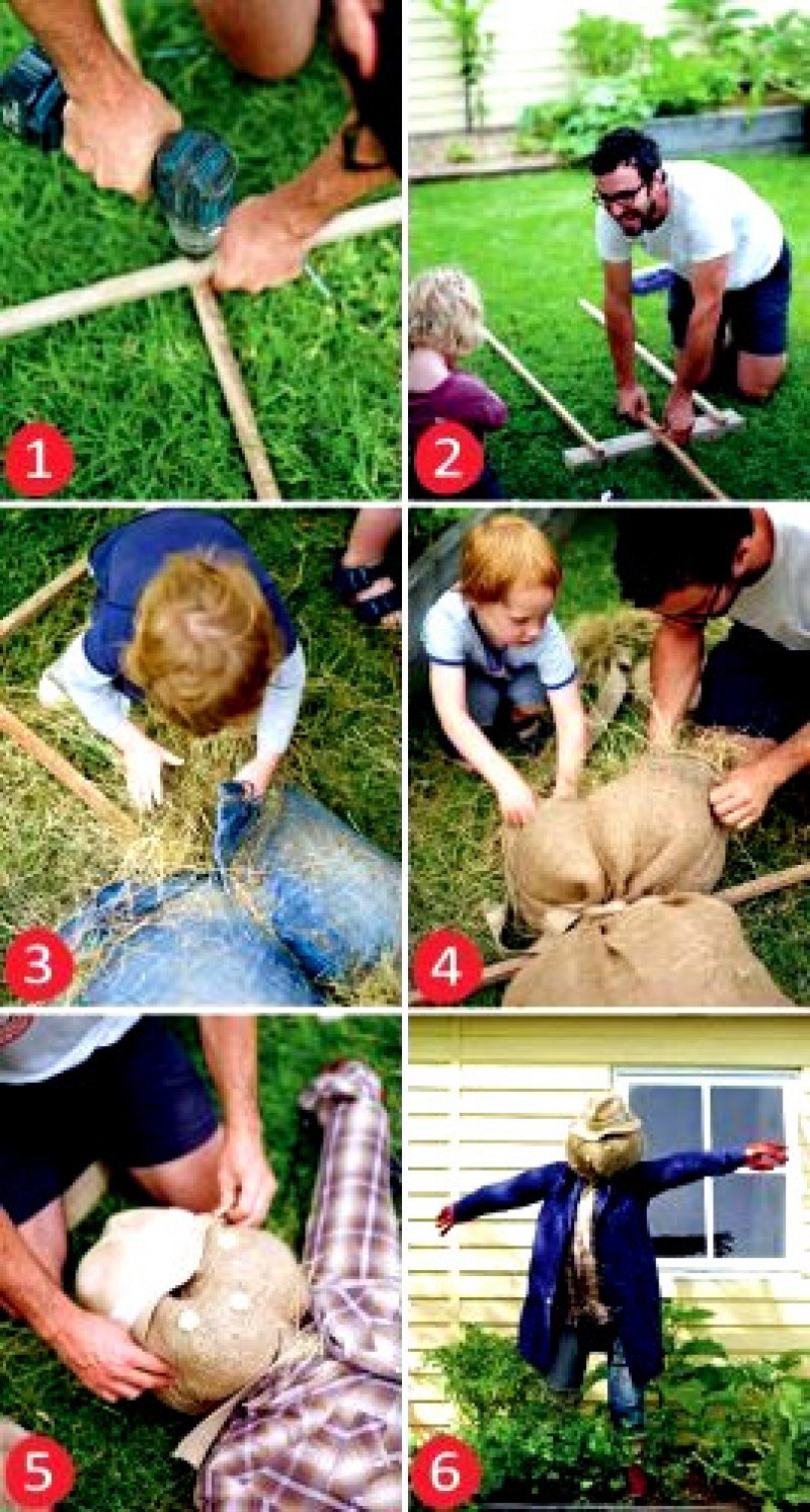 Смешные пугала на огородах