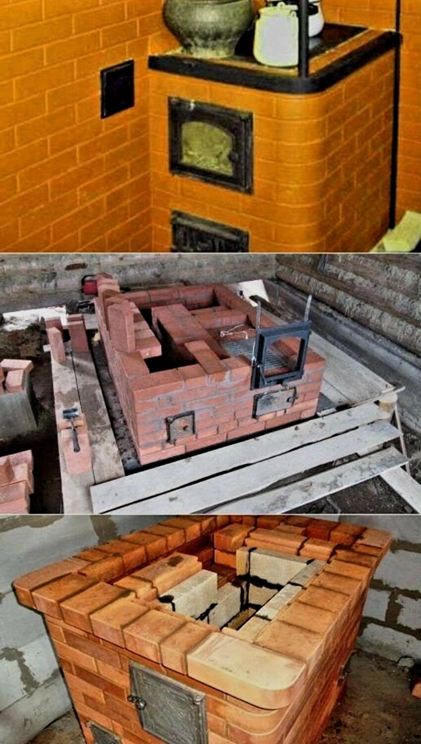 Небольшая печка из кирпича