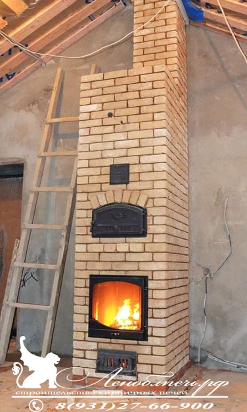 Каминопечь кирпичная