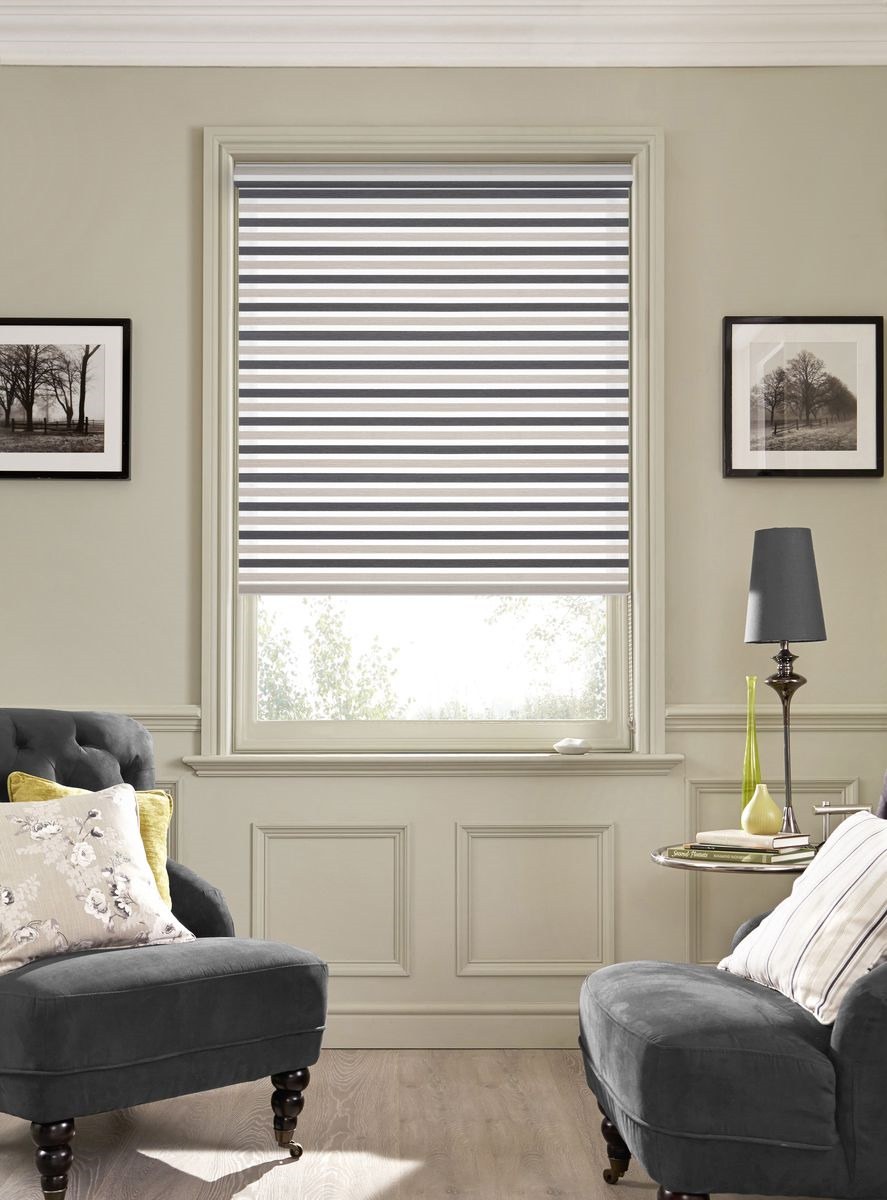 Рулонные шторы в полоску