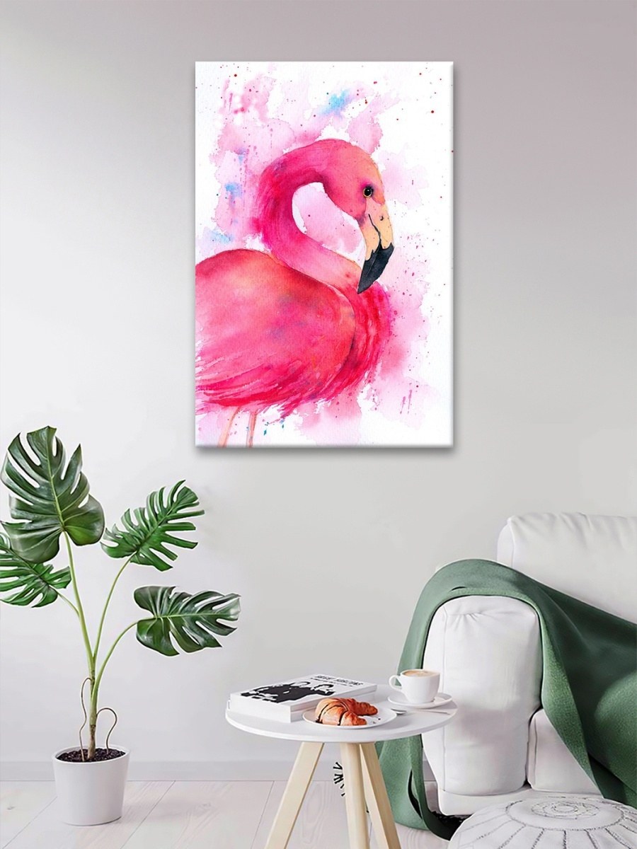 Картина Фламинго в интерьере