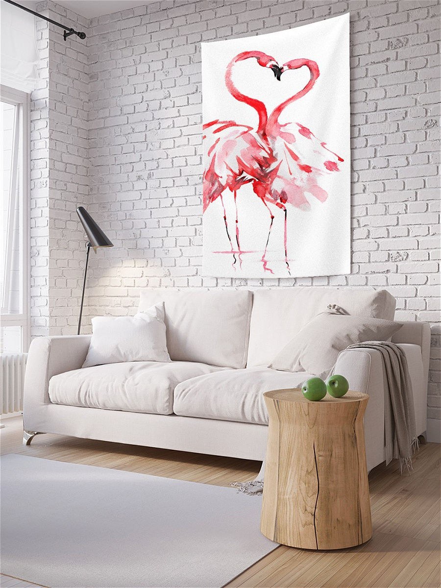 Картина Фламинго в интерьере