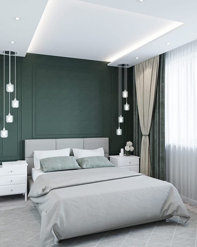 Стильное освещение в спальне