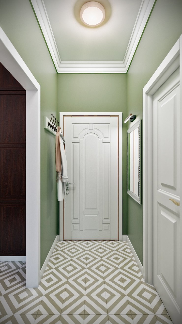 Интерьер прихожей в оливковых тонах