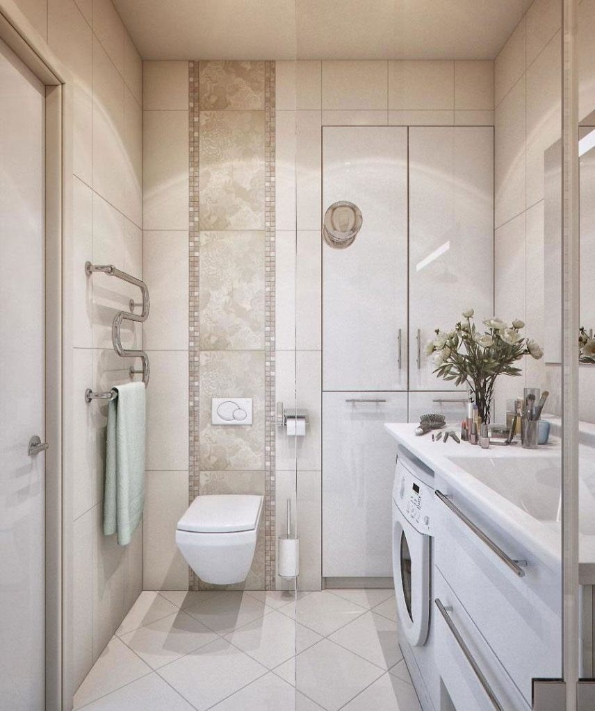 Интерьер небольшой ванной