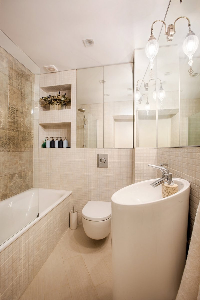 Современная маленькая ванная