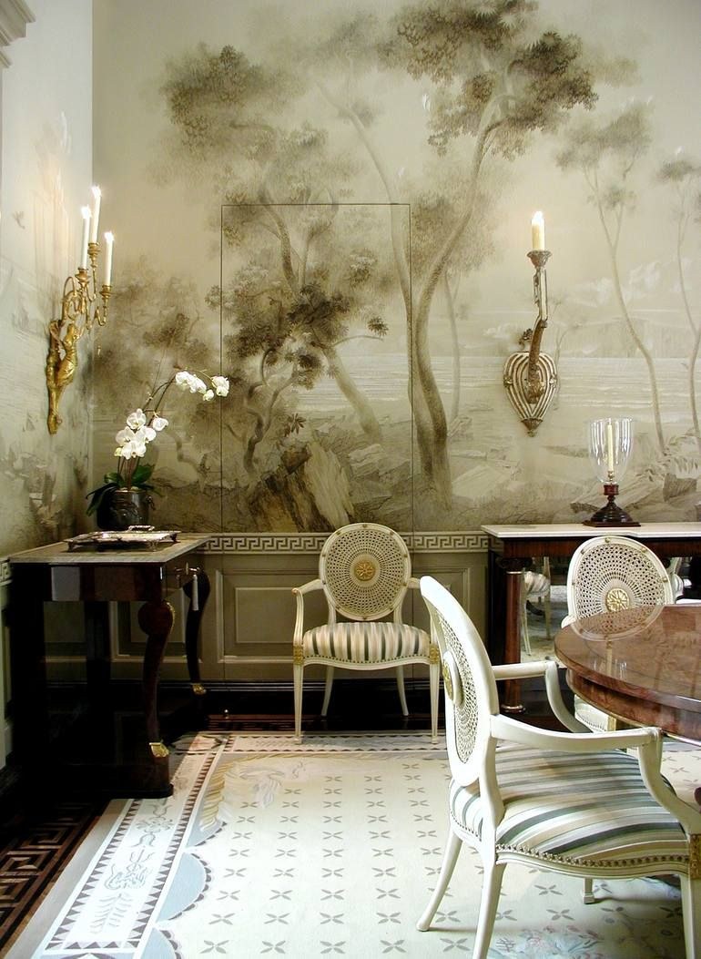 Фрески Шинуазри гризайль