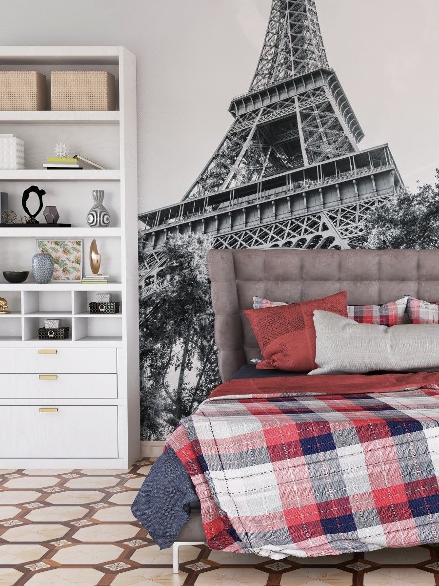 Фотообои Эйфелева башня в интерьере