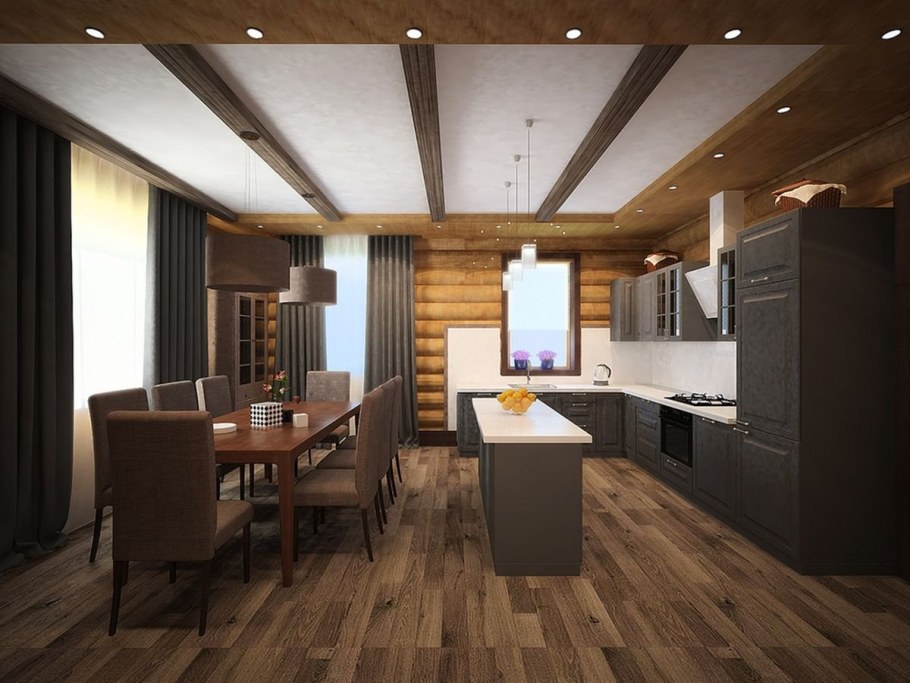 Кухня в Шале в современном стиле