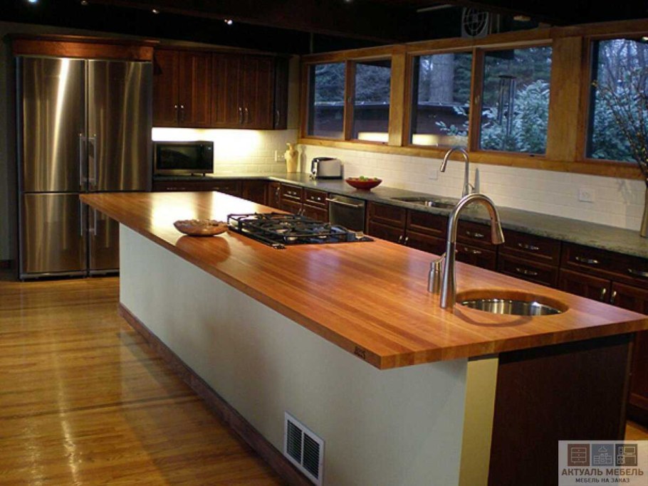 Деревянная кухонная столешница