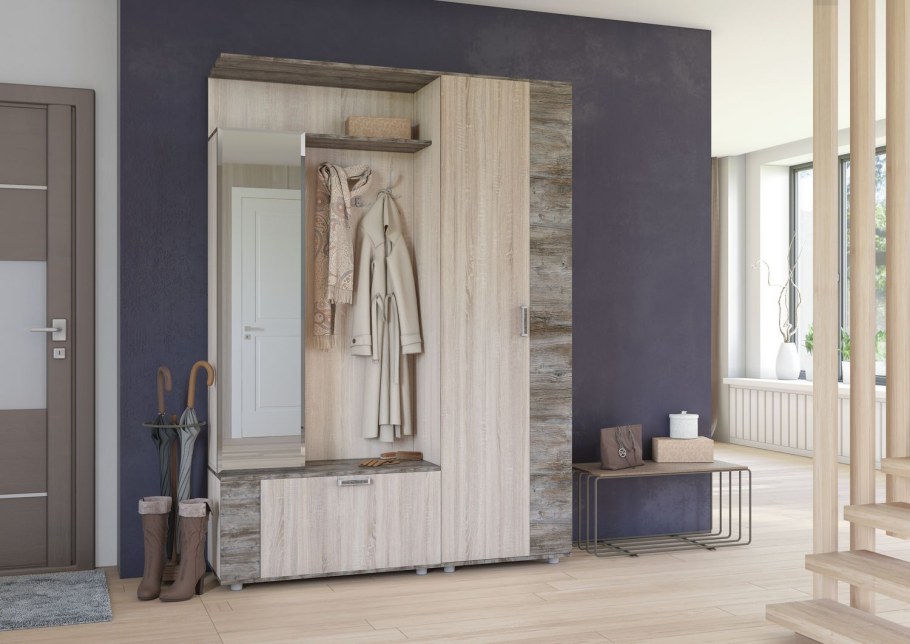 Набор мебели для прихожей «в 17» дуб сонома/сосна Джексон