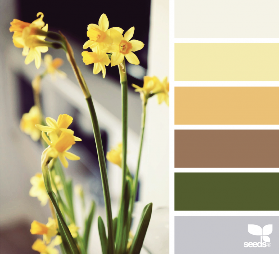 Соцетание цветов с жёлтым