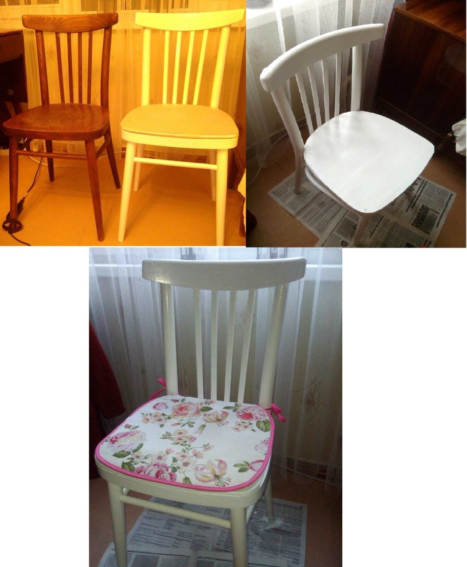 Переделка старого стула со спинкой