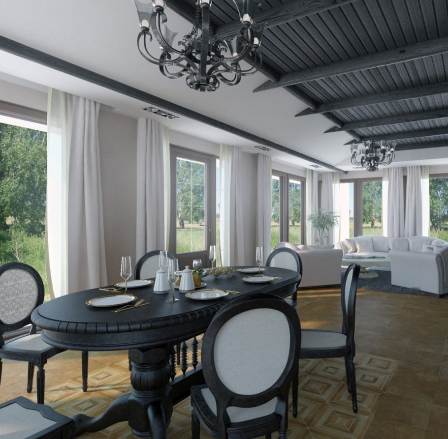 Гостиная с выходом на террасу