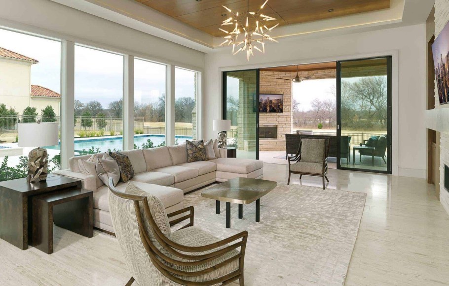 Гостиная с выходом на террасу