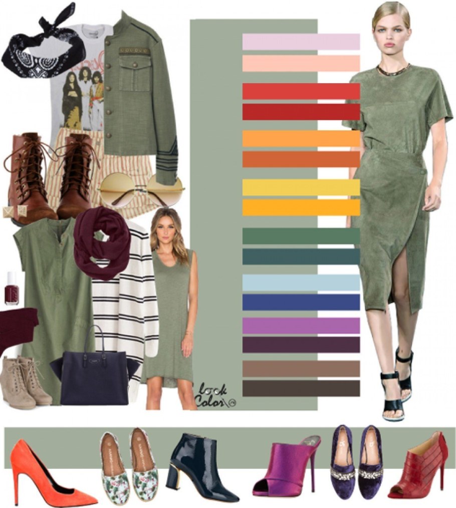 Цветовые сочетания с оливковым