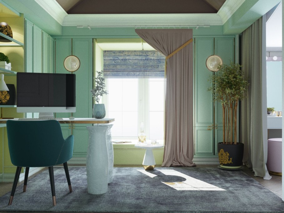 Интерьер в мятных тонах