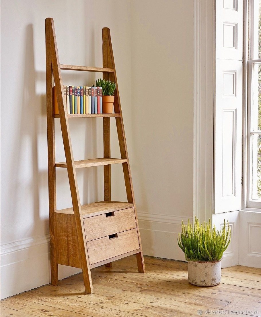 Этажерка лестница деревянная