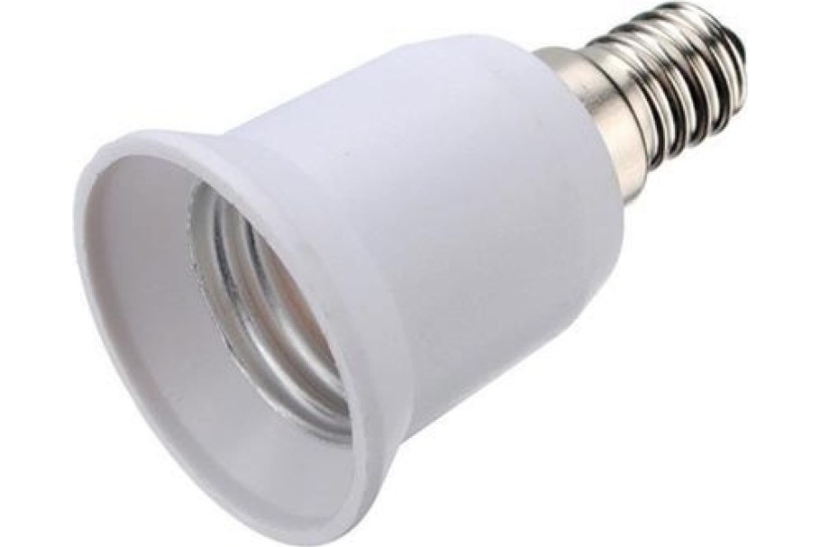 Переходник е27-е14 белый Эра