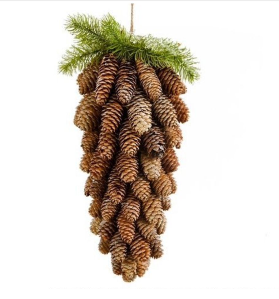 Новогодние украшения из еловых шишек