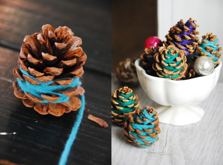 Декорации из шишек