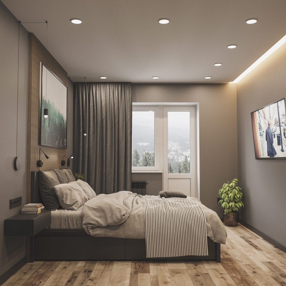 Дизайн 2 комнатной квартиры 55 кв