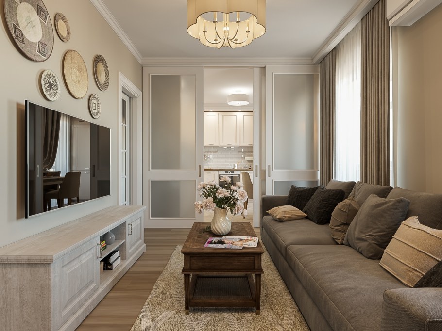 Дизайнерский интерьер двухкомнатной квартиры