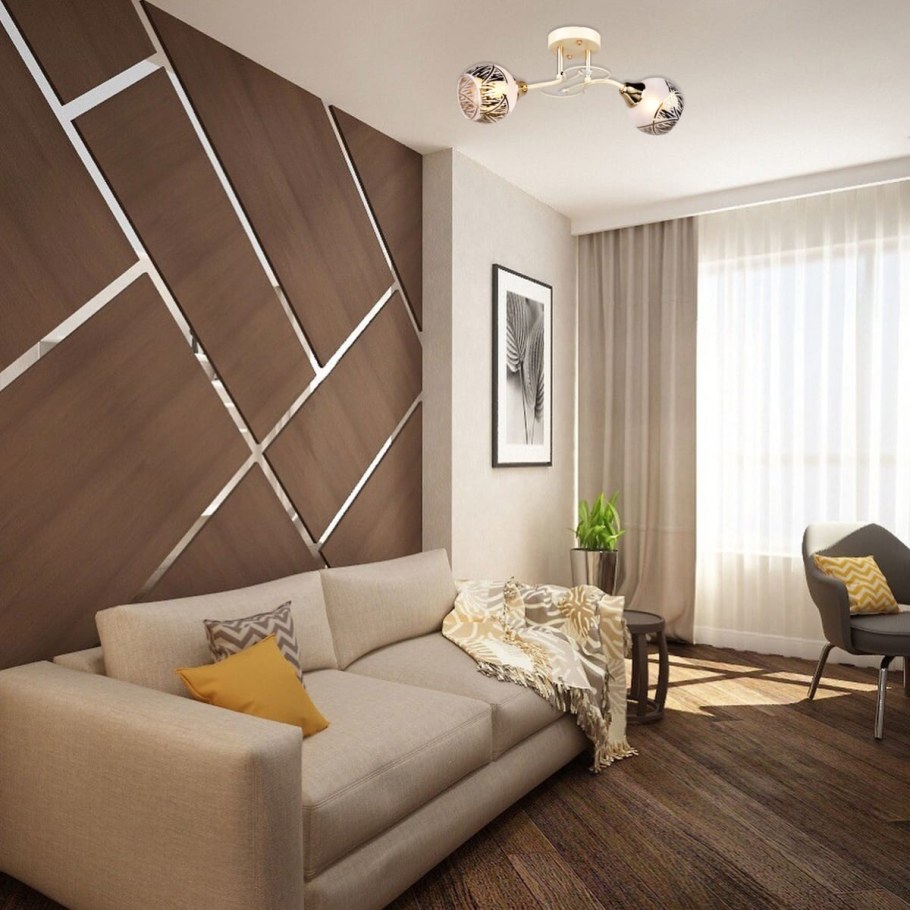 Спальня гостиная 18м2 экостиль