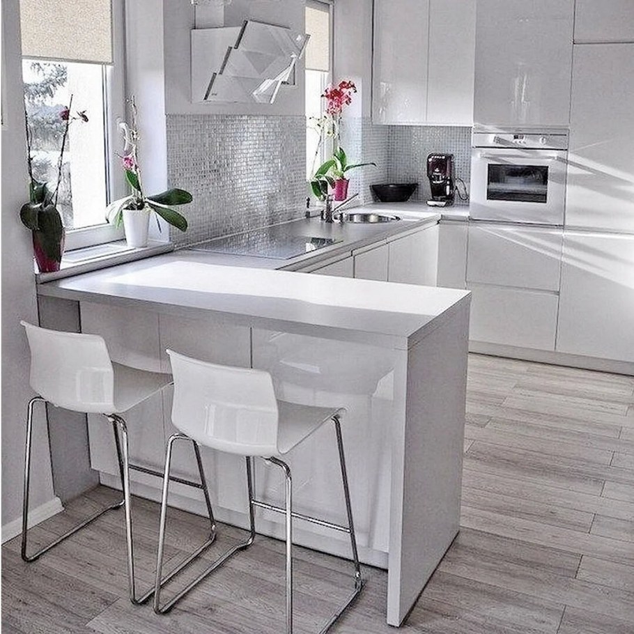 Кухня с барной стойкой e jryf