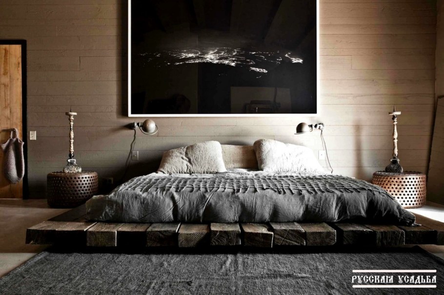 Подиумная кровать лофт